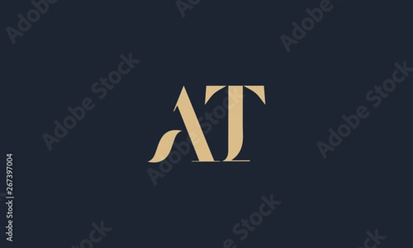 Fototapeta AT logo design template vector illustration