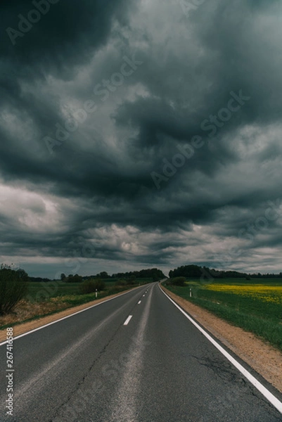 Obraz Storm over latvian fields