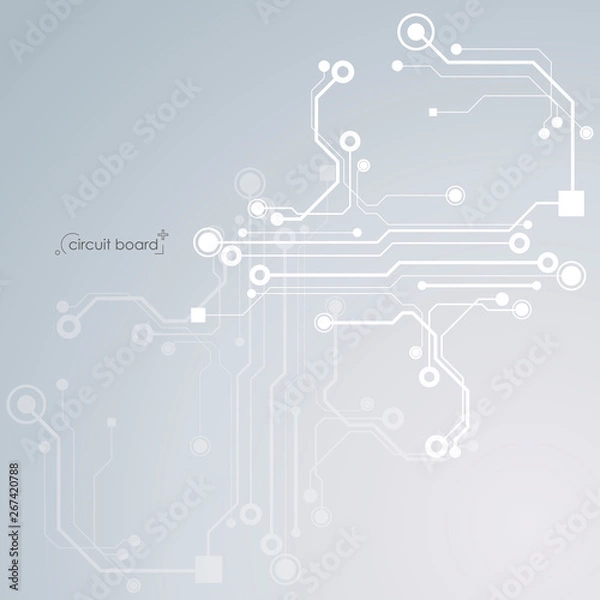 Fototapeta circuit board  electronic hardware future technological concept  hi-tech computer digital technology background copy space  vector illustration 