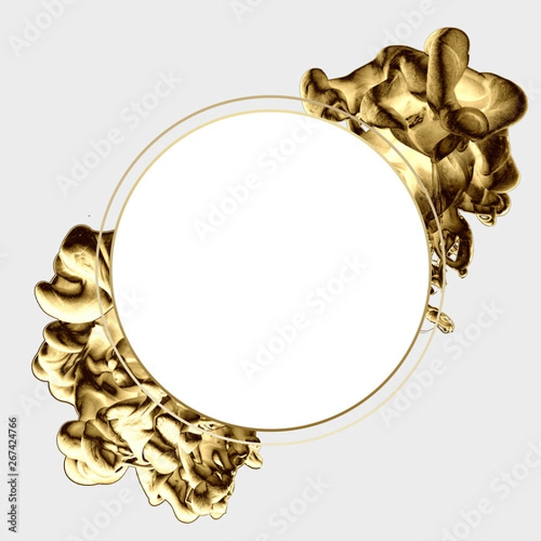 Fototapeta golden abstract minimal template design. Modern style. creative photography. copy space.