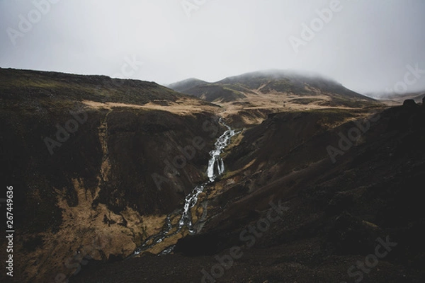 Obraz waterfall in mountains