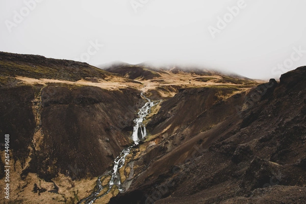 Obraz waterfall in mountains