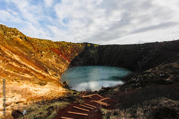 Obraz lake in a vulcano crater