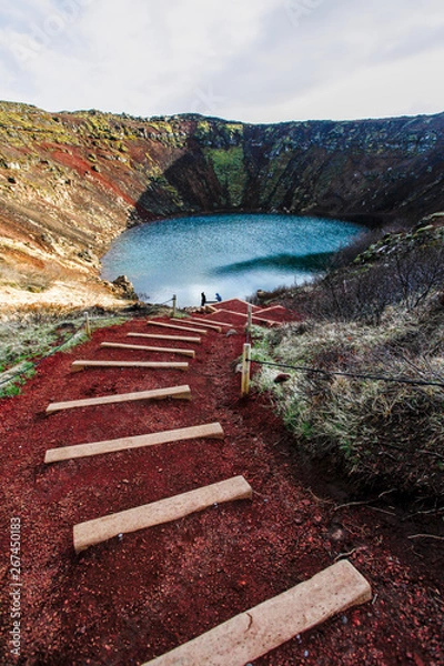Obraz lake in a vulcano crater