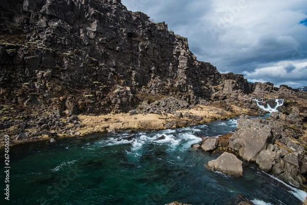 Obraz river in the mountains