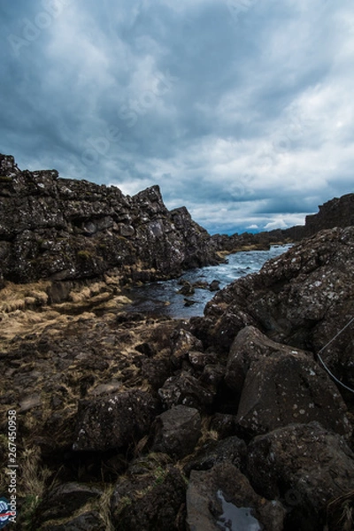 Obraz river in the mountains