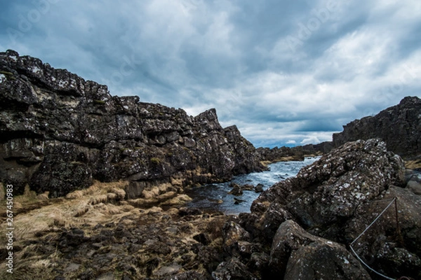 Obraz river in the mountains