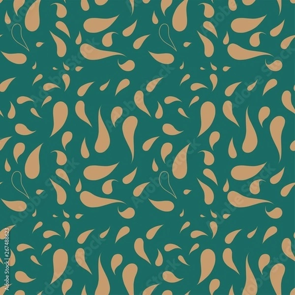 Fototapeta Vector seamless pattern. Floral stylish background with graphic leaves,vector pattern