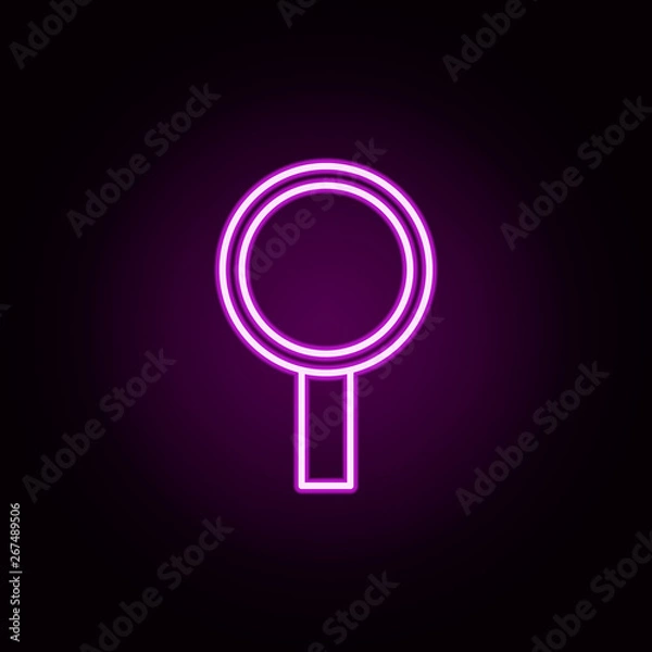 Obraz magnifier neon icon. Elements of education set. Simple icon for websites, web design, mobile app, info graphics