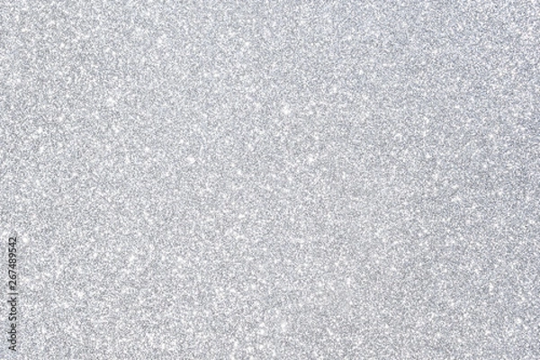 Fototapeta sparkles of silver glitter abstract background