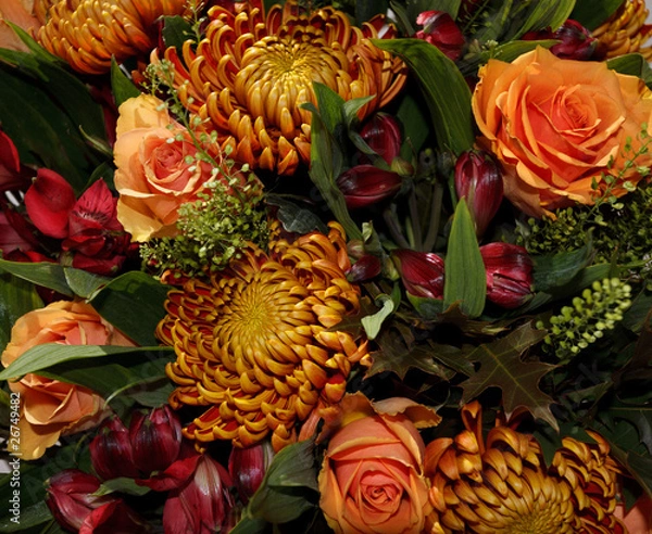Obraz orange glowing autumn bouquet