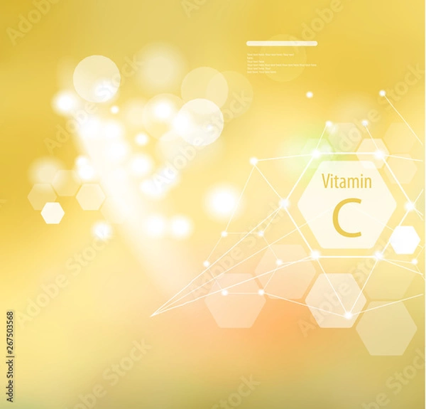 Obraz Witamina C na abstrakcyjnym tle.
