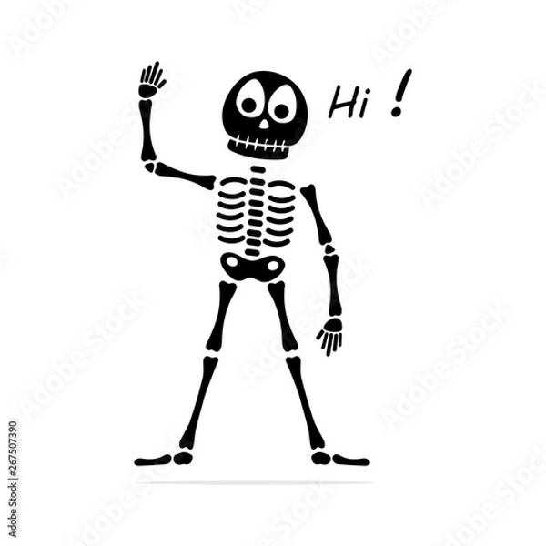 Obraz Hi skeleton icon.Vector concept illustration for design.
