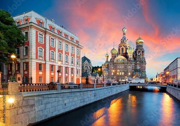 Obraz St. Petersburg - Church of the Saviour on Spilled Blood, Russia