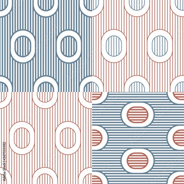 Obraz Set. Abstract stripes. Vector illustration patterns.