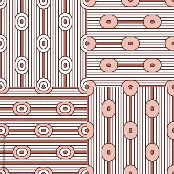 Obraz Set. Abstract stripes. Vector illustration patterns.