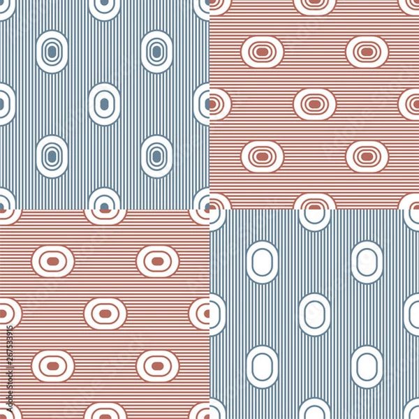 Obraz Set. Abstract stripes. Vector illustration patterns.