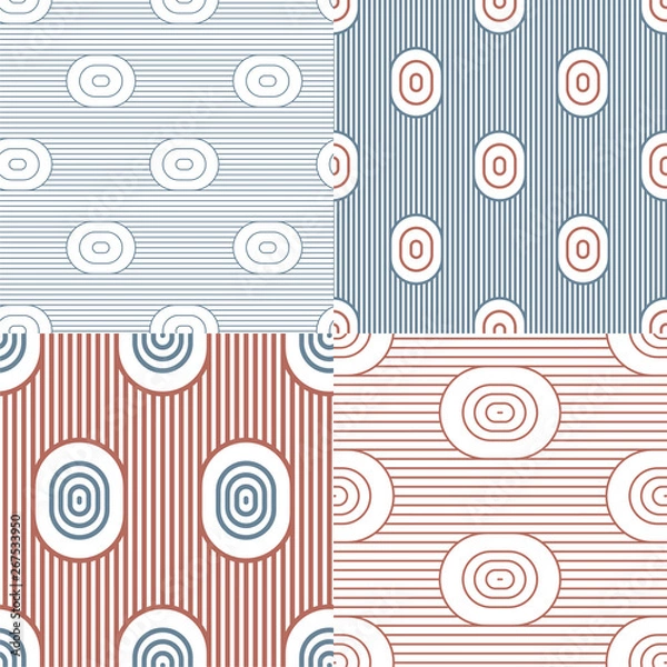 Obraz Set. Abstract stripes. Vector illustration patterns.