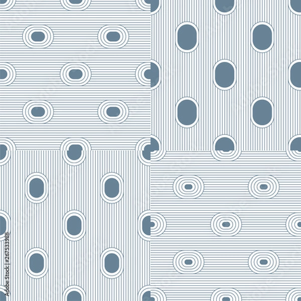 Obraz Set. Abstract stripes. Vector illustration patterns.
