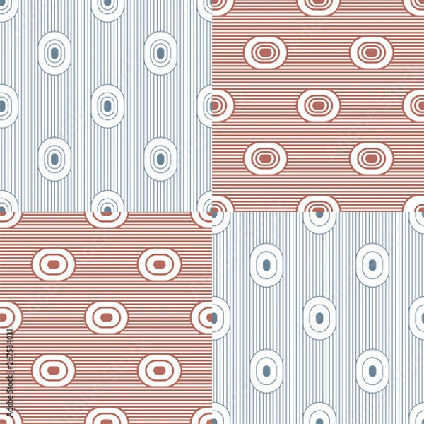 Obraz Set. Abstract stripes. Vector illustration patterns.