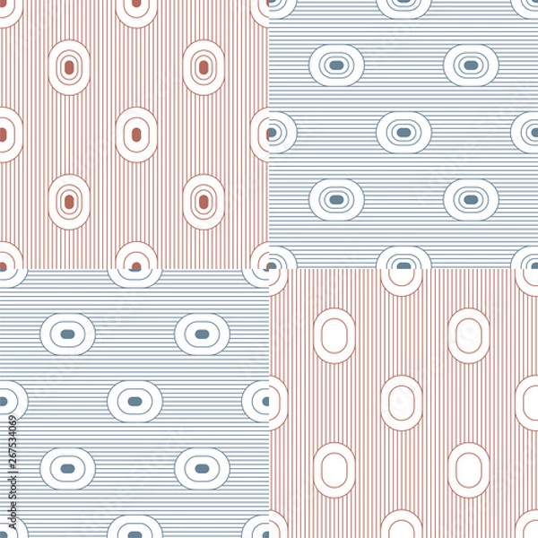 Obraz Set. Abstract stripes. Vector illustration patterns.