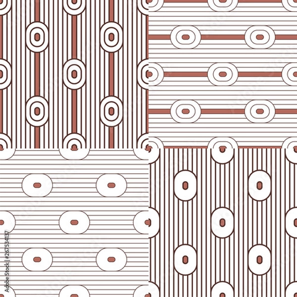 Obraz Set. Abstract stripes. Vector illustration patterns.
