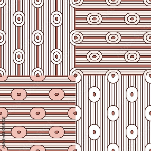 Obraz Set. Abstract stripes. Vector illustration patterns.