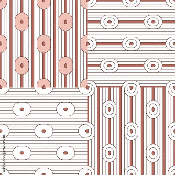 Obraz Set. Abstract stripes. Vector illustration patterns.