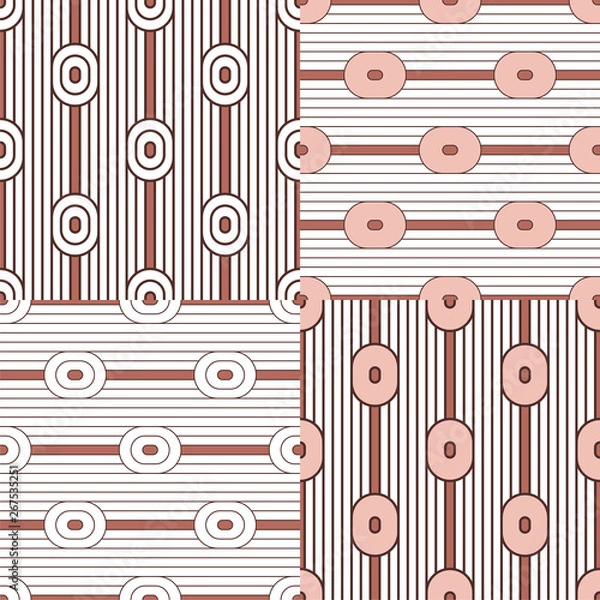 Obraz Set. Abstract stripes. Vector illustration patterns.