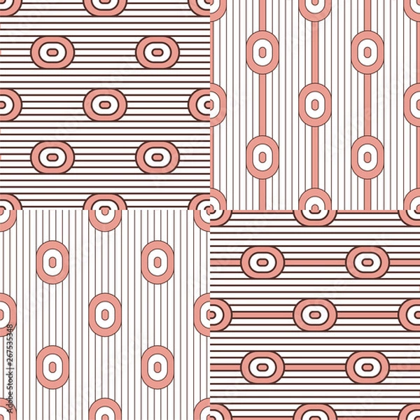 Obraz Set. Abstract stripes. Vector illustration patterns.