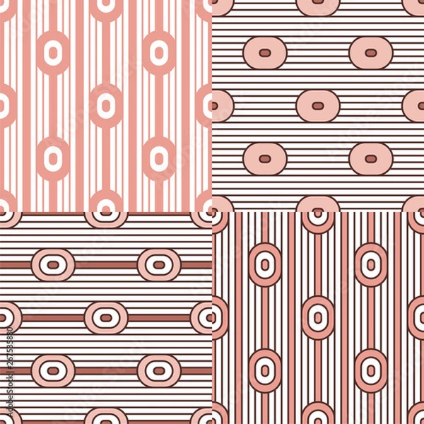 Obraz Set. Abstract stripes. Vector illustration patterns.
