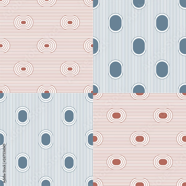 Obraz Set. Abstract stripes. Vector illustration patterns.