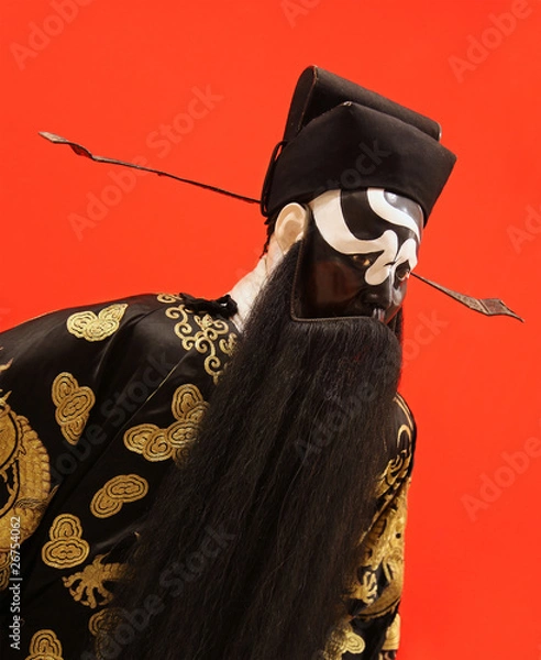 Obraz Chinese Opera dummy over red background