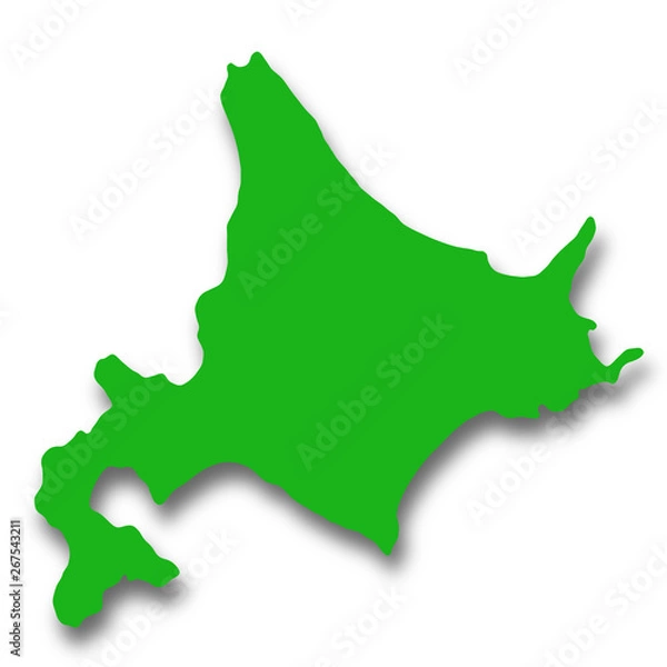 Obraz 北海道の地図