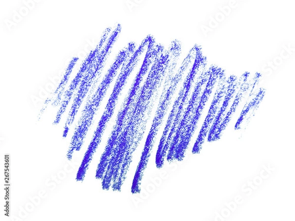 Fototapeta Abstract colored pencils on white background. Colored pencils texture. Blue colored pencils background. It is a hand drawn.
