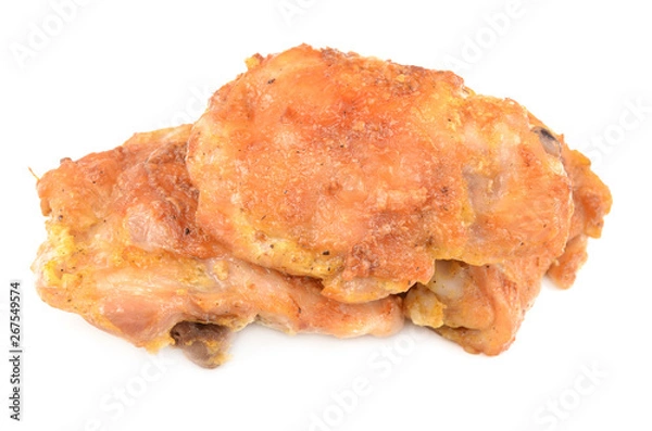 Obraz Fried chicken on a white background