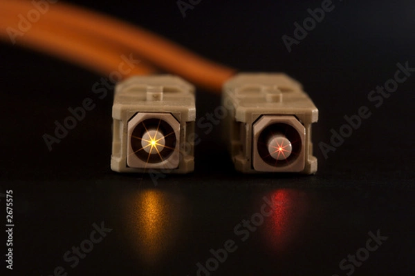 Fototapeta glowing fiber connectors