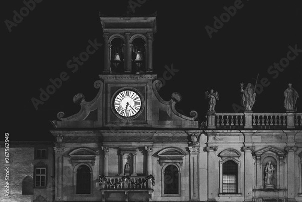 Obraz Christmas lights. Suggestions of Udine in Black and White