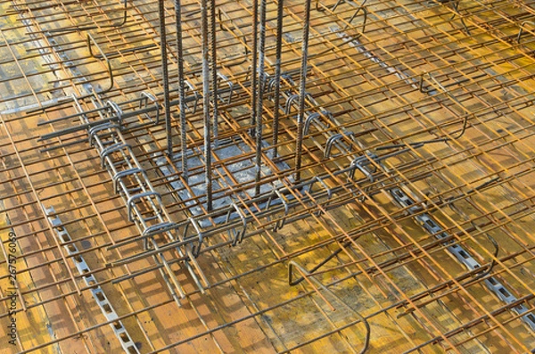 Obraz Reinforcement on construction site