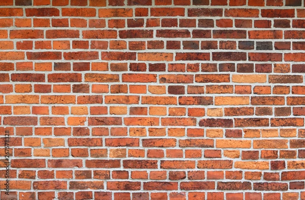 Obraz aged red brick stone wall