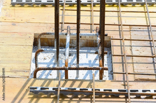 Obraz Reinforcement on construction site