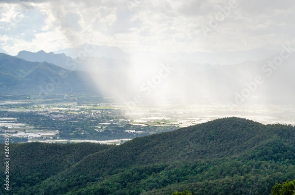 Obraz rain in the mountains