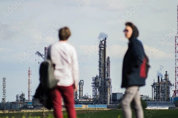 Obraz people with industry background