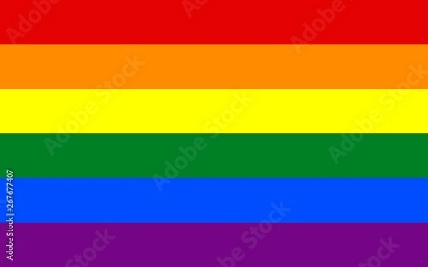 Fototapeta LGBT pride flag or Rainbow pride flag include of Lesbian, gay, bisexual, and transgender flag of LGBT organization. Vector