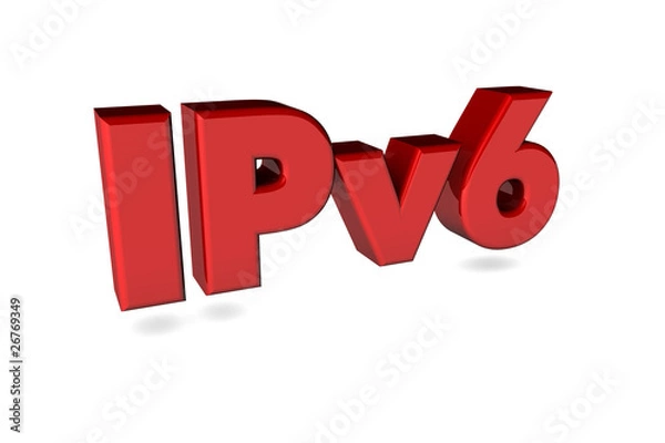 Fototapeta IPv6 3d, rot