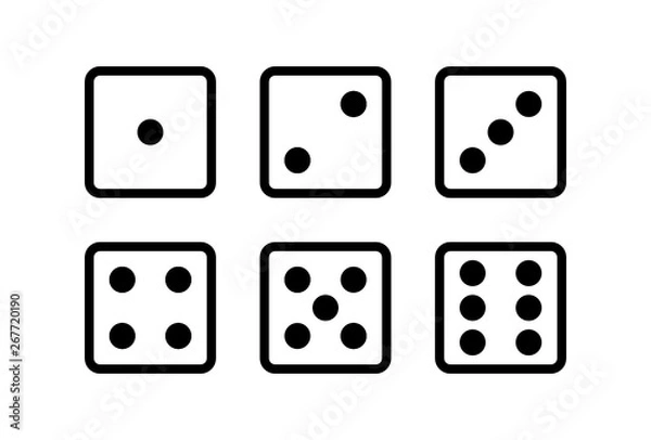 Obraz kostka do gry ikona
