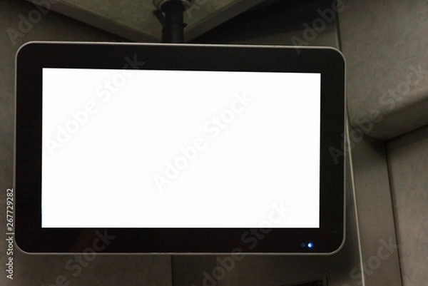 Obraz TV screen in elevator.