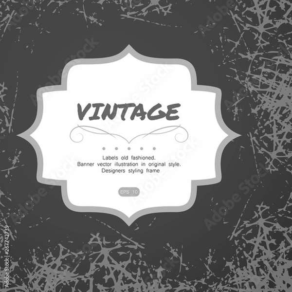 Fototapeta Vintage labels old fashioned. Vector styling frame