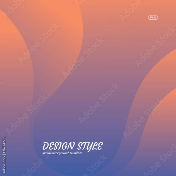 Fototapeta Modern shape gradient violet purple Wavy design