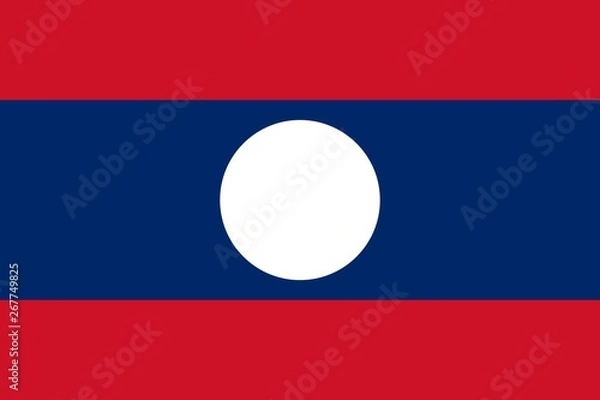 Fototapeta Flag Of Laos. Ratios and colors are observed.